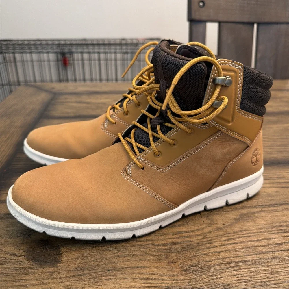 Timberland Graydon Chukka Wheat Leather Boots Mens 9 …G7